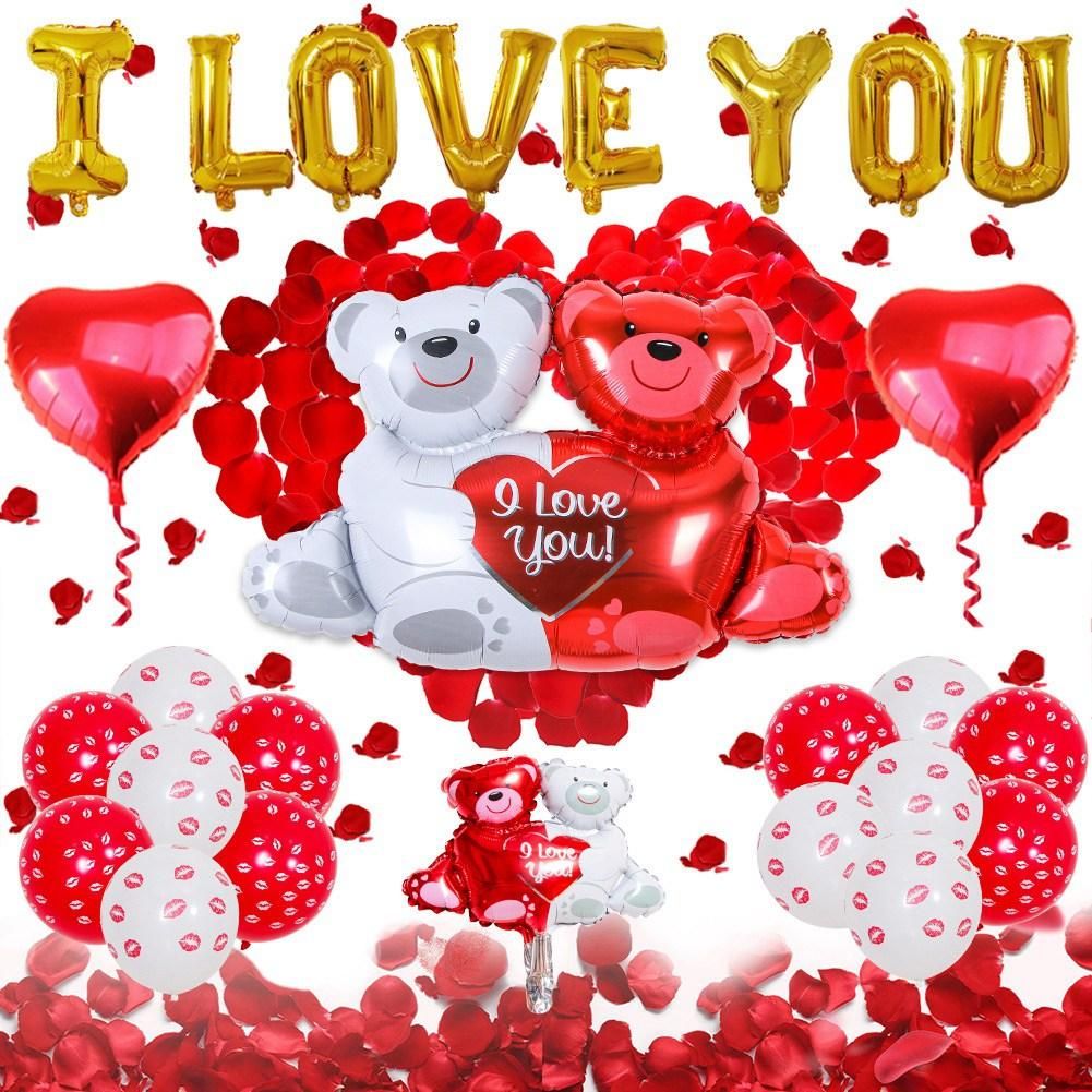 Valentines Day Balloons Decoration Kit - YOU, Balloon