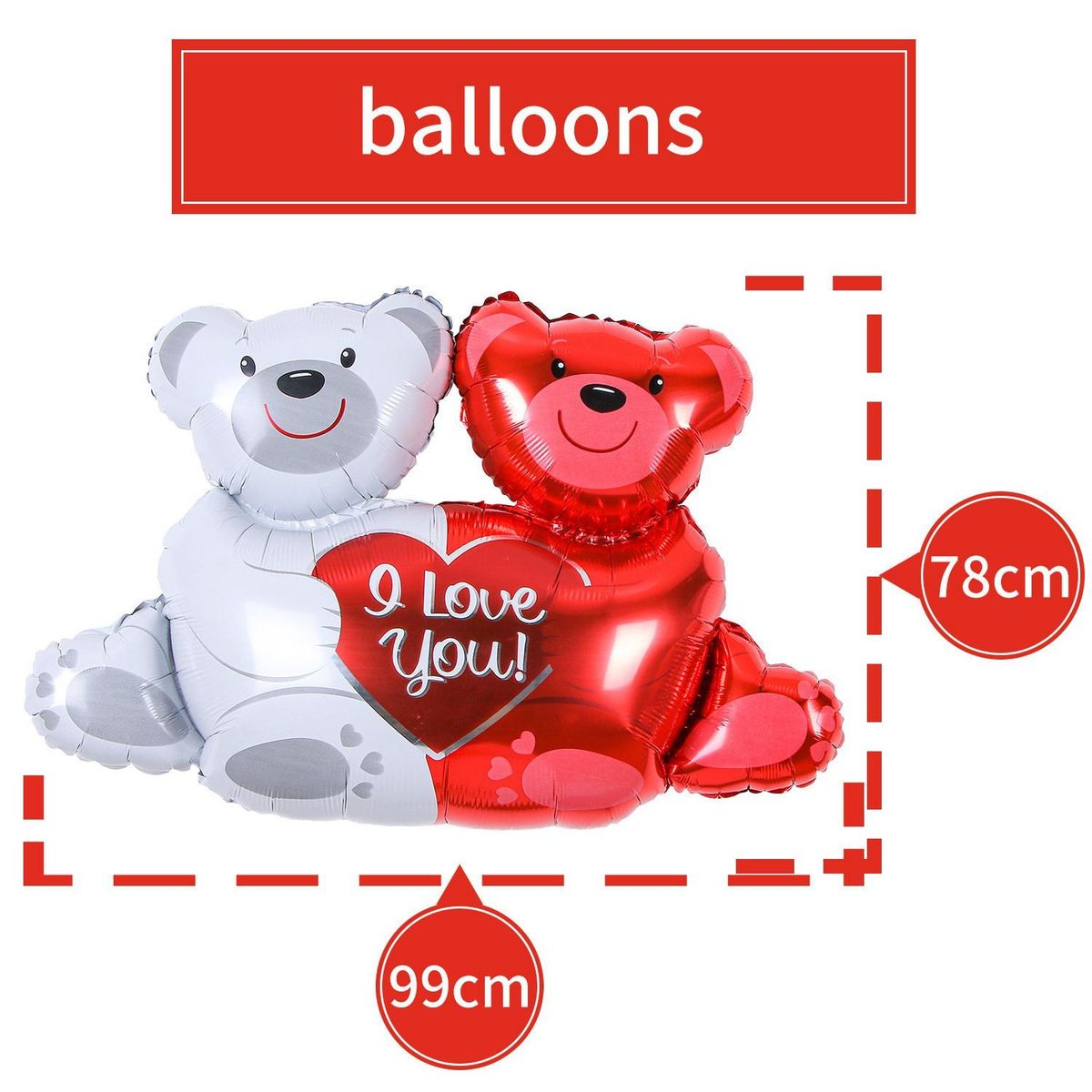 Valentines Day Balloons Decoration Kit - YOU, Balloon
