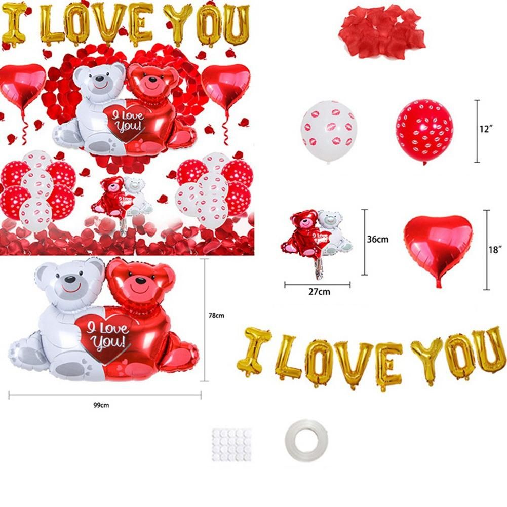 Valentines Day Balloons Decoration Kit - YOU, Balloon