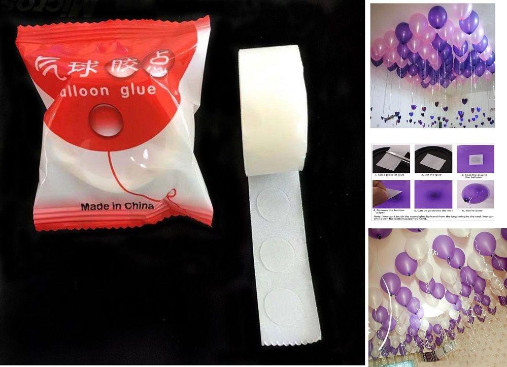 200pcs Balloon Glue Dot Sticks Balloon To Ceiling&Wall