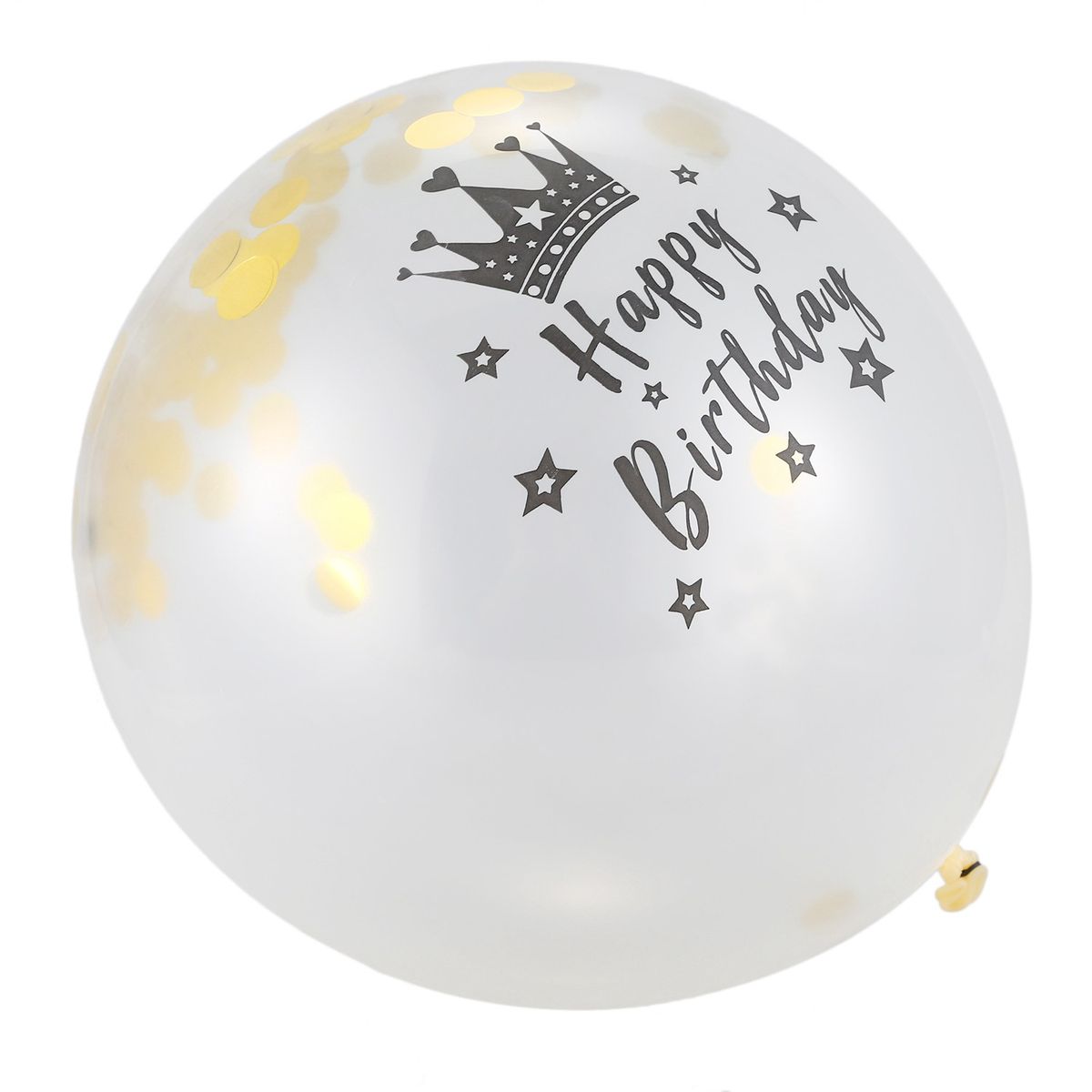 5Pc 12 Inch Confetti Balloons Latex Happy Birthday