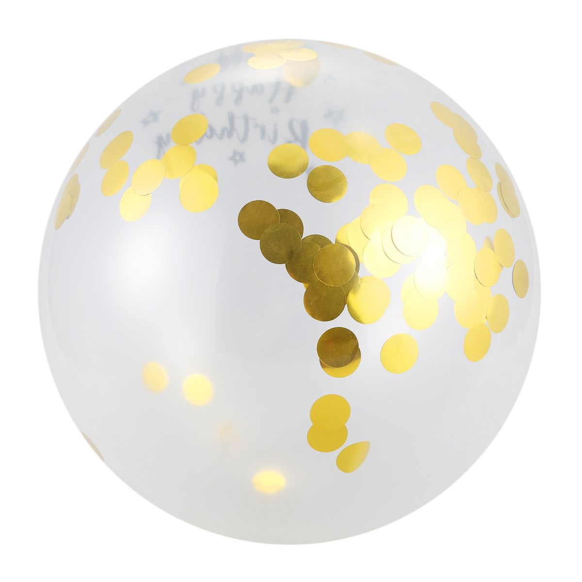 5Pc 12 Inch Confetti Balloons Latex Happy Birthday