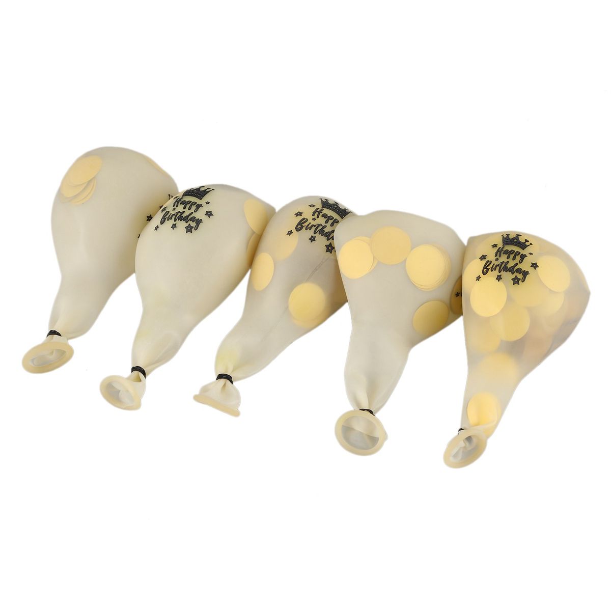 5Pc 12 Inch Confetti Balloons Latex Happy Birthday