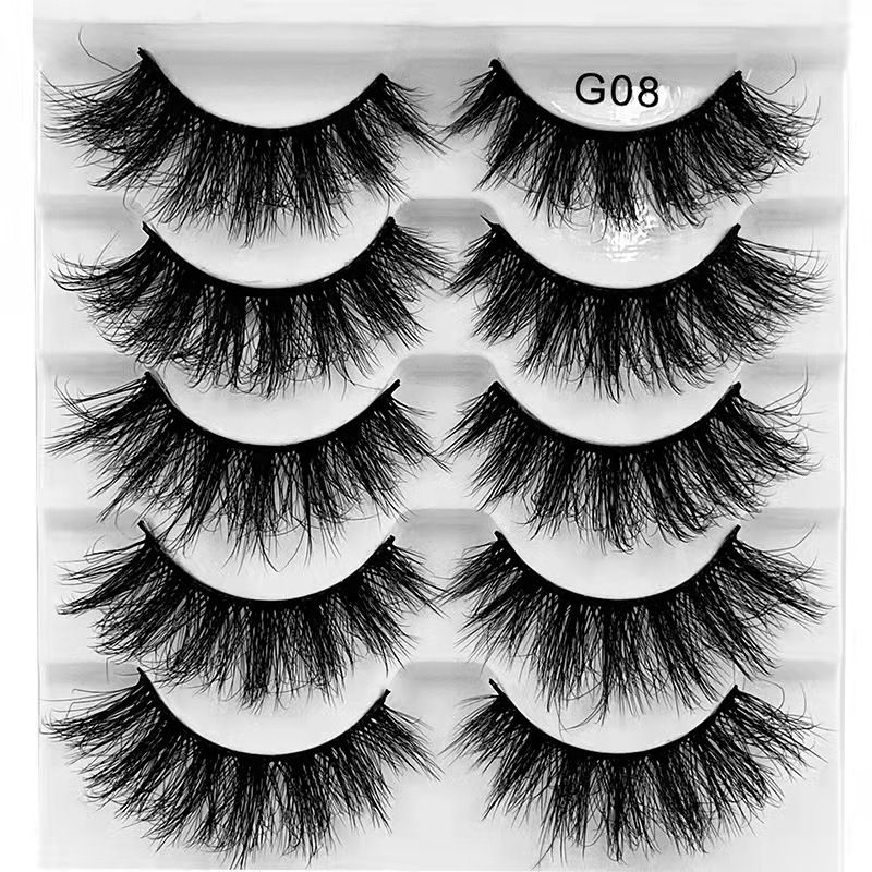 5 Pairs 8D Fluffy Eyelashes Natural Handmade Lashes