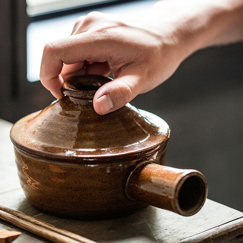 Crude Pottery Casserole Stew Pot Claypot Rice Microwave