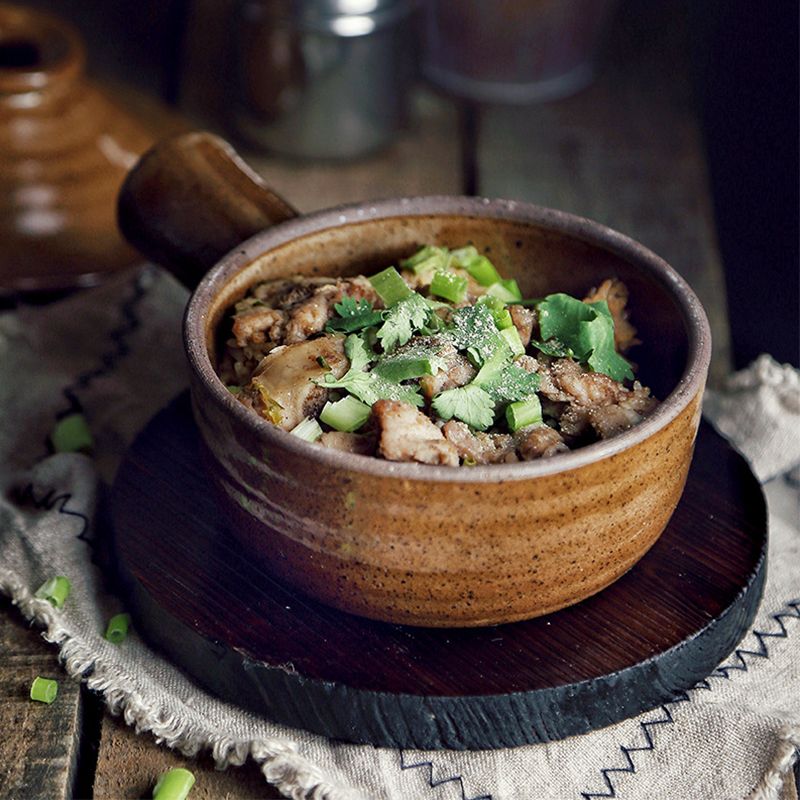 Crude Pottery Casserole Stew Pot Claypot Rice Microwave
