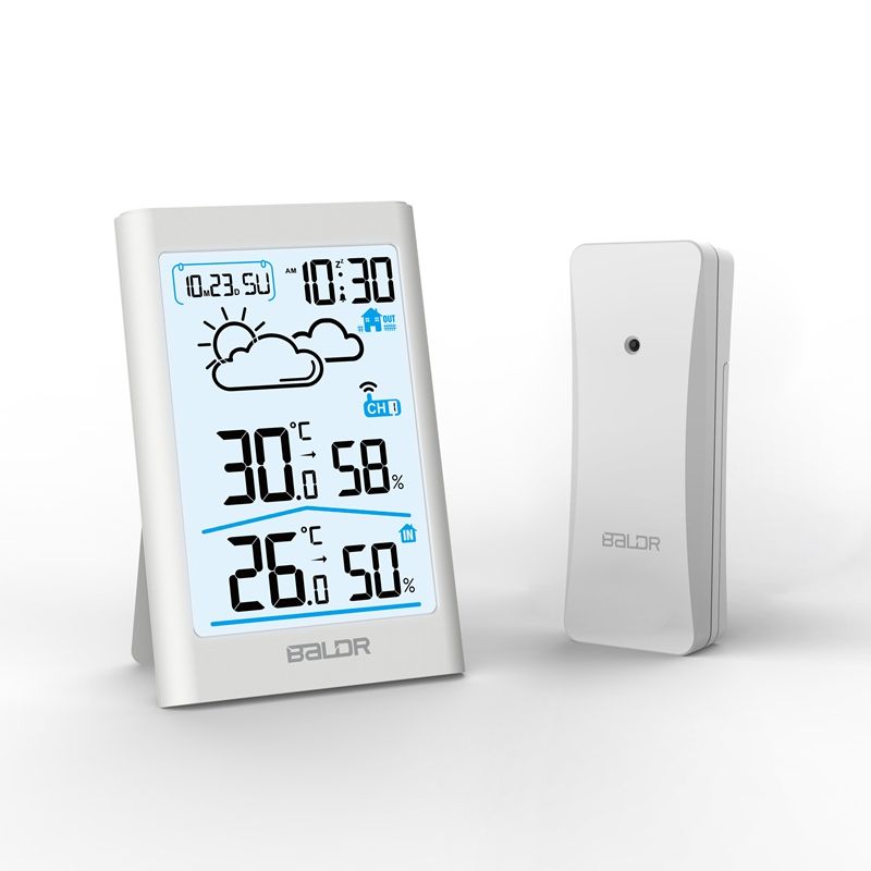 Smart Wireless Weather Station Big LCD Digital In/Outdoor
