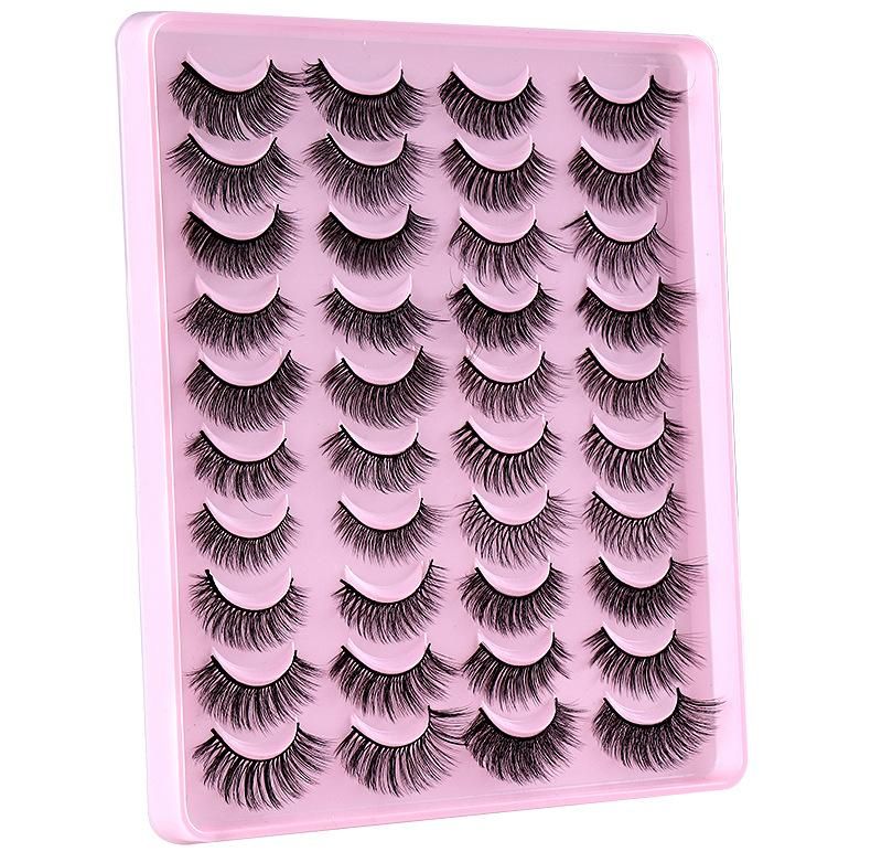20 Pairs / Sets Of Natural False Eyelashes Handmade