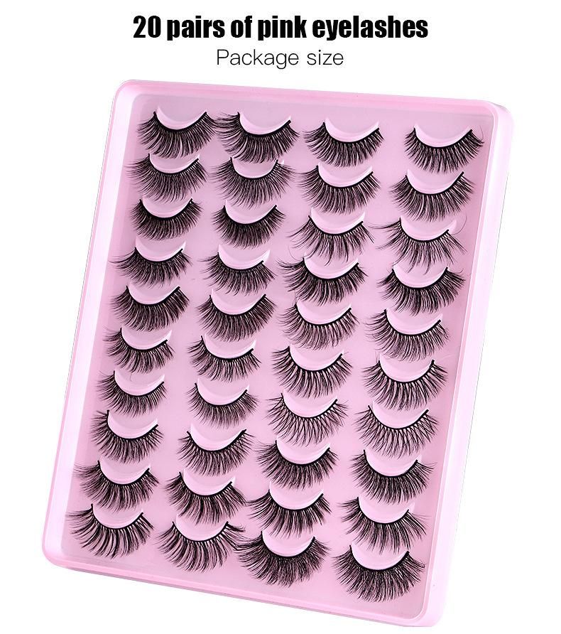 20 Pairs / Sets Of Natural False Eyelashes Handmade