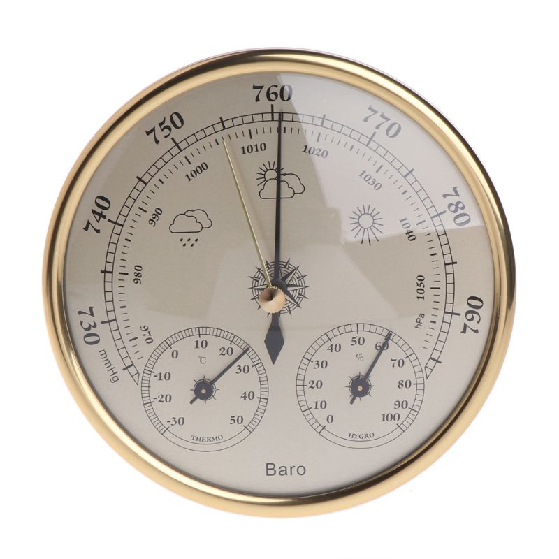 3 In 1 Wall Mounted Household Barometer Tometer Hygrometer