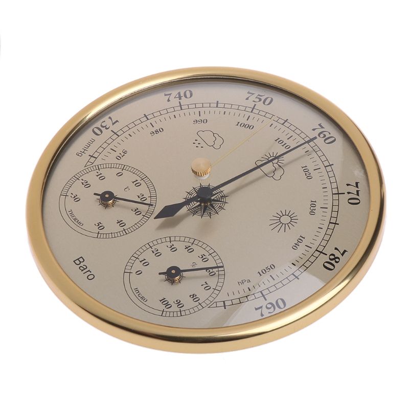 3 In 1 Wall Mounted Household Barometer Tometer Hygrometer