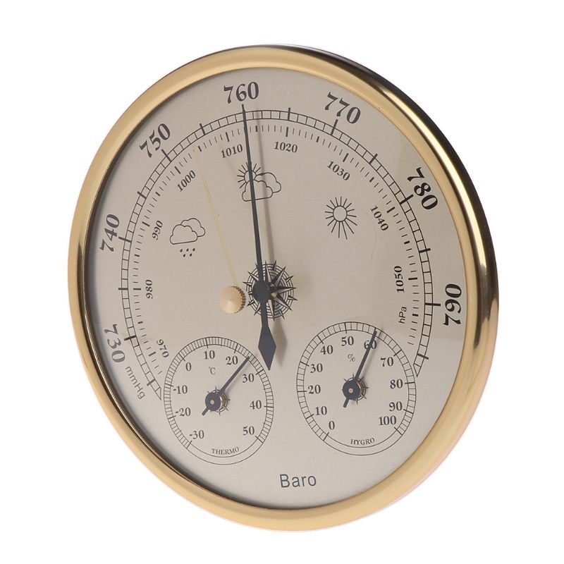 3 In 1 Wall Mounted Household Barometer Tometer Hygrometer