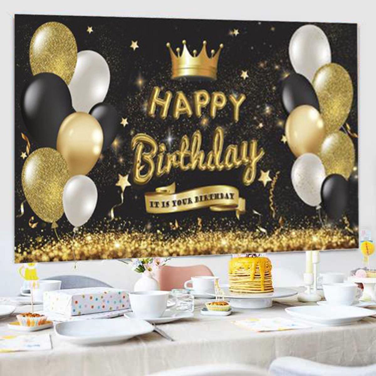 Happy Birthday Backdrop Banner Cheers Years Background