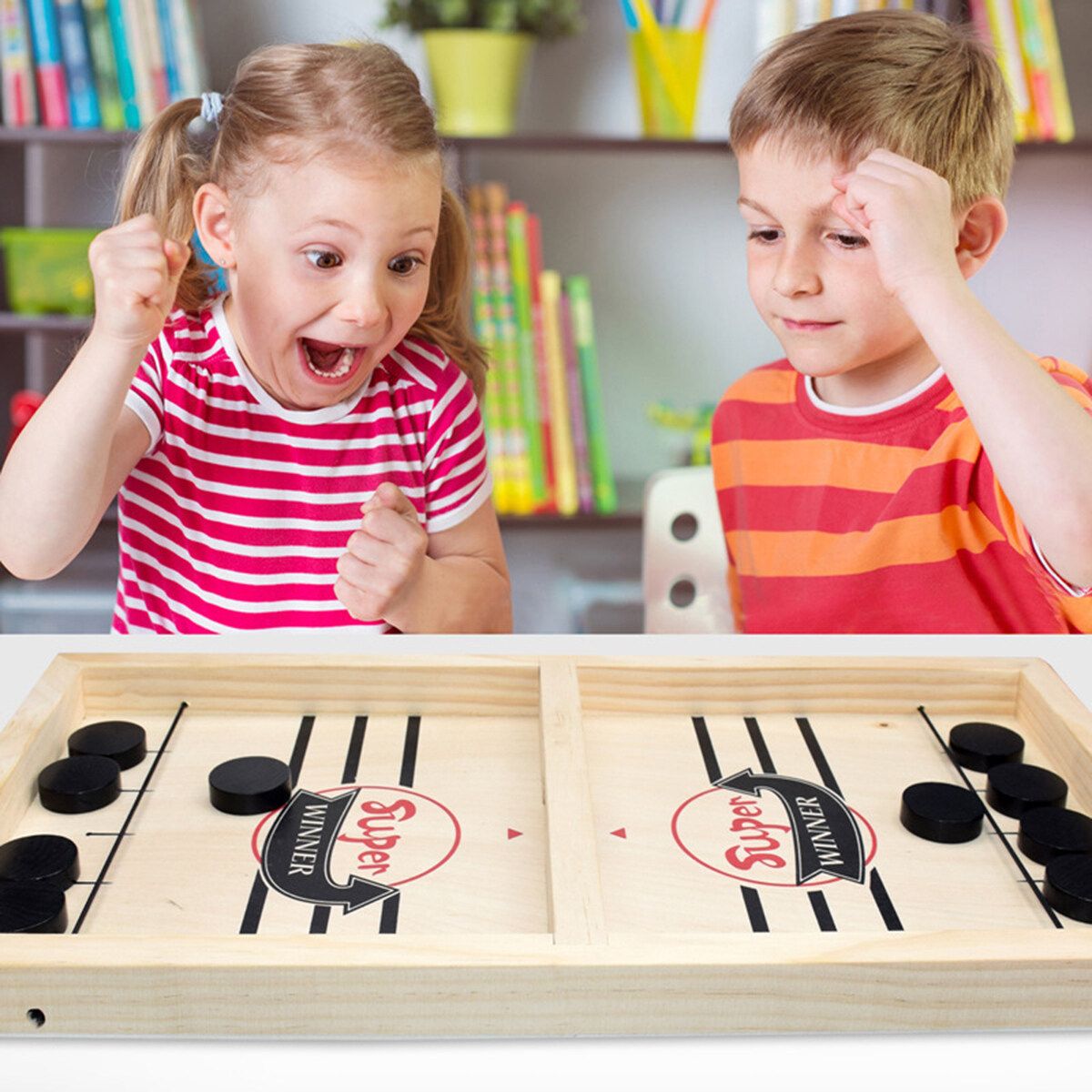 10/20 Chess Piece Chessboard Fast Slingpuck Game Foosball Paced Sling Puck Board Adult Children Toys Children Version