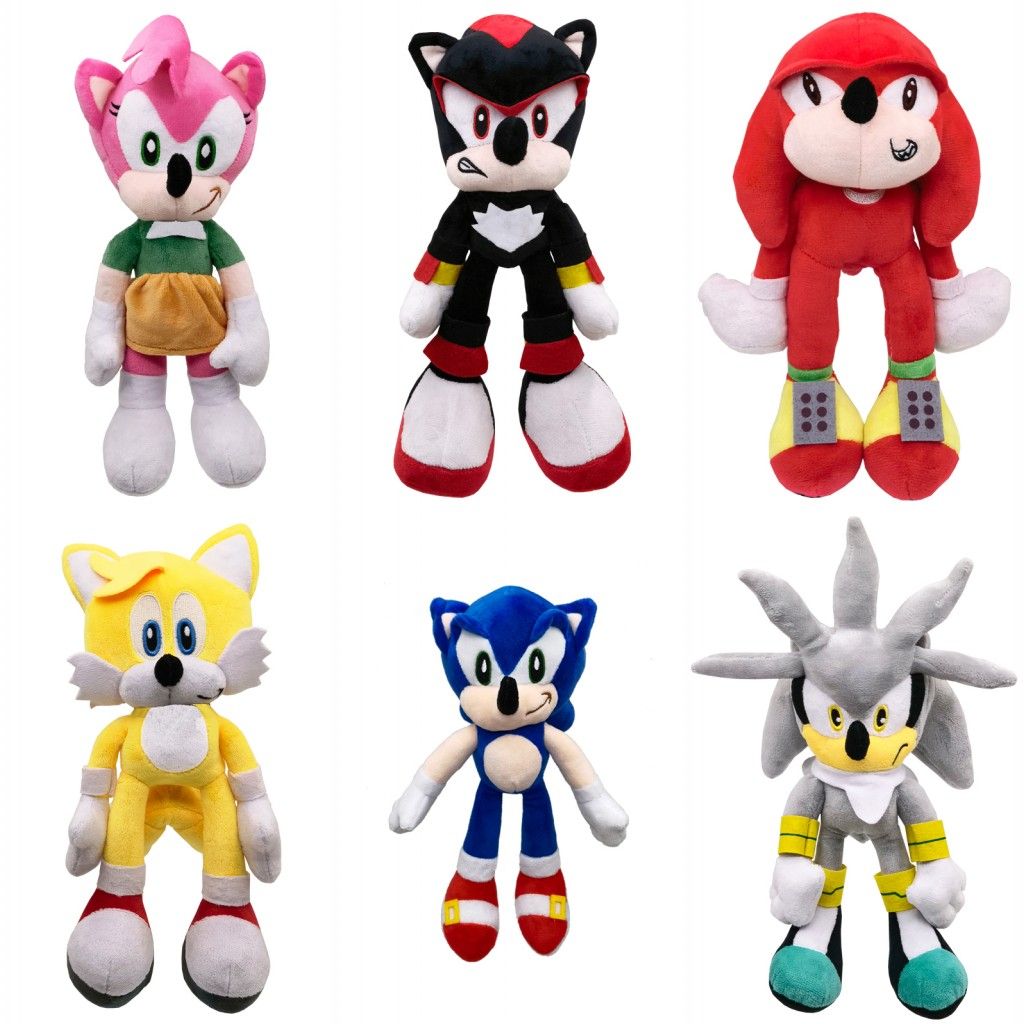 Sonic Action Doll Plush Toy Model Plush Doll Tarsnak Toy Sofa Bedroom Decoration Children's Birthday Gift(#Z)