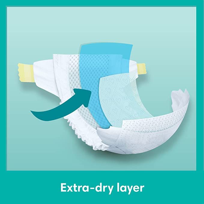 Baby Dry Nappies/Diapers Size 6, 13-18KG, (124ct).