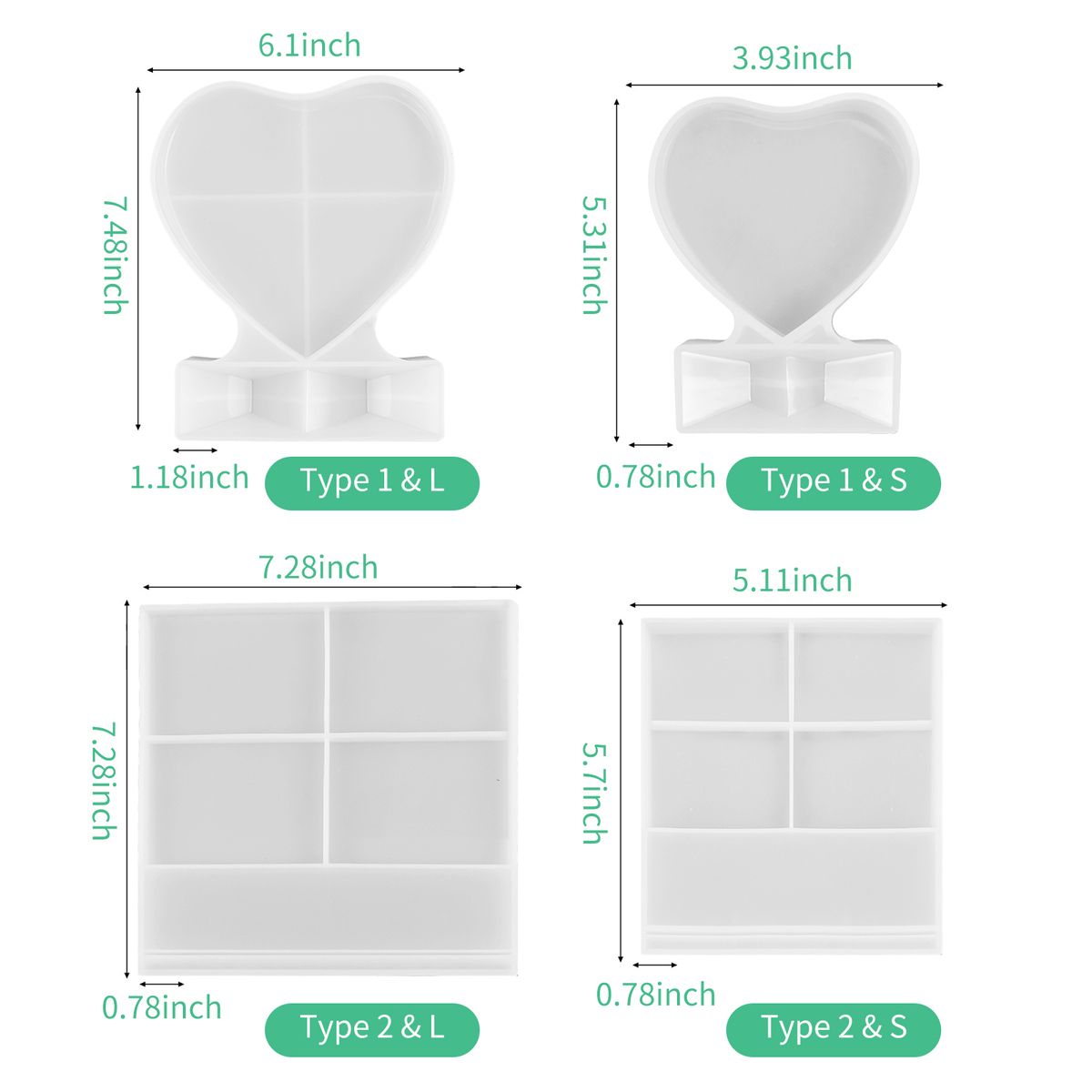 DIY Photo Frame Resin Mold Silicone Casting Molds DIY