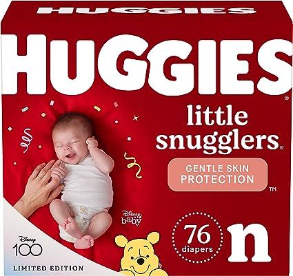 Little Snugglers Baby Diapers, Newborn, 76ct.