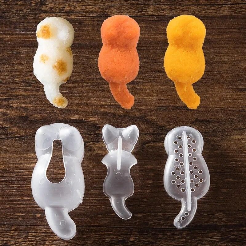 Sushi Making Tool Cute Bento Lunch Maker Cute Animal Cat Sushi Mold DIY Cake Mold Sandwiches Cutter Bento Accessories