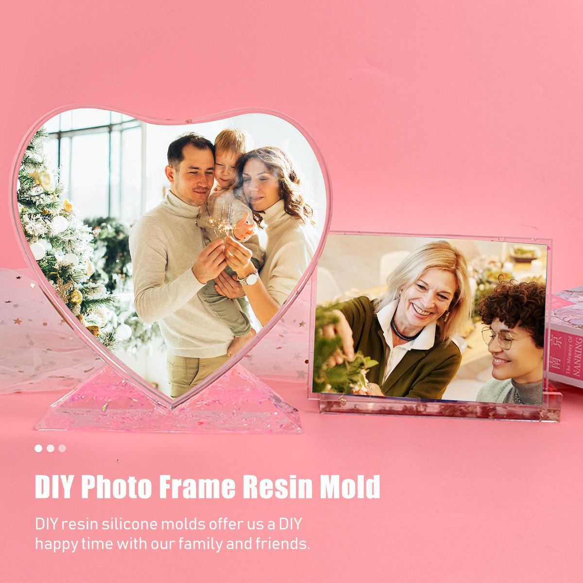 DIY Photo Frame Resin Mold Silicone Casting Molds DIY Crystal Epoxy Picture Frames Mold Crafts Making Accessories DIY Making Art Kits for Adults Beginner