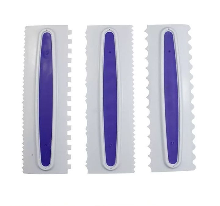 ICING COMB SET-3 PIECES, CAKE DECORATING COMB, CAKE SCRAPER