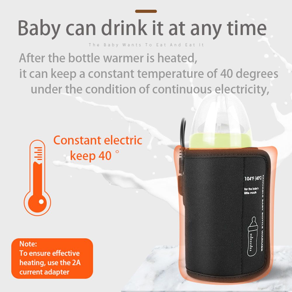 Portable Usb Bottle Warmer Travel Milk Heat Keeper Car Baby