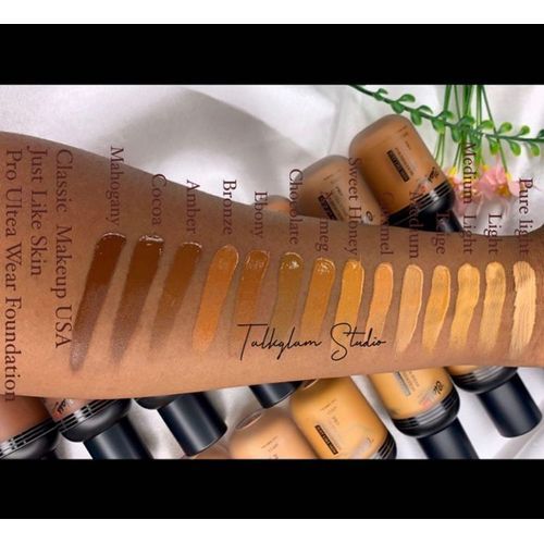 Pro Ultrawear Foundation Caramel, Powder (Caramel),Primer And Setting Spray