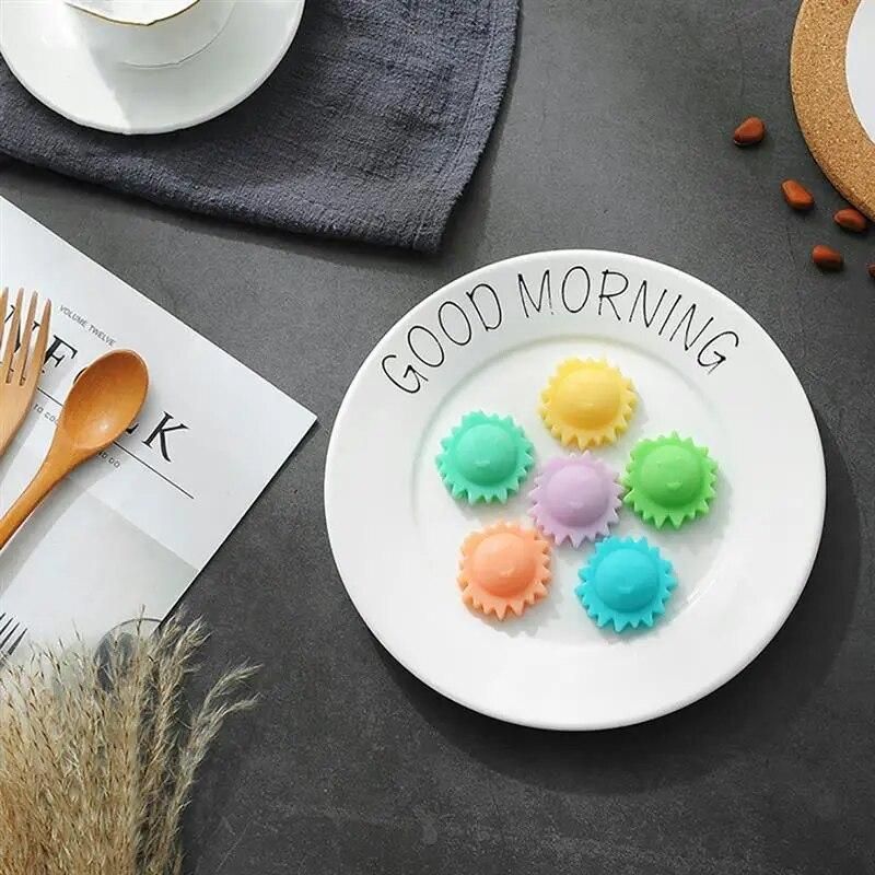 2PCS Cookie Mold 6 Cavity Sun Shape Silicone Cake Molds Soap Cookies Cupcake Bakeware Pan Tray Mould Home DIY Cake Mold