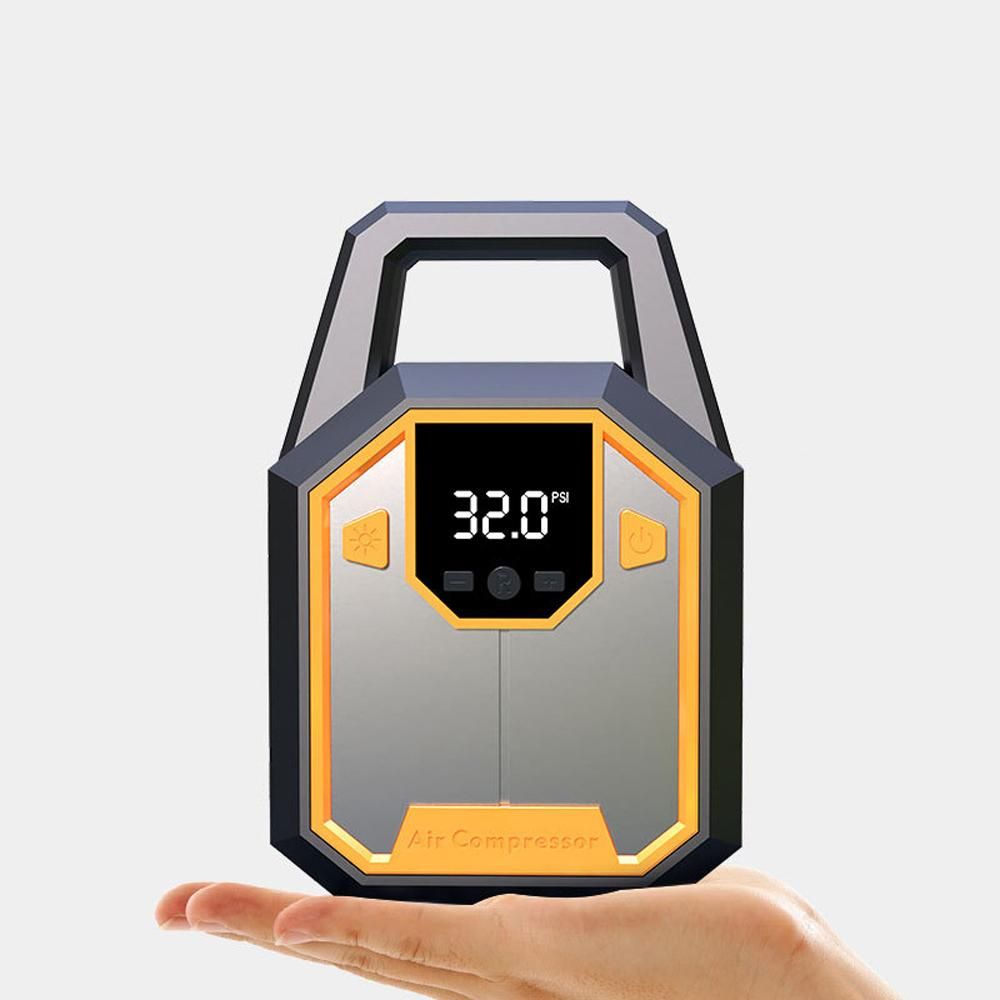 Car Air Pump 120PSI Electric Air Compressor Portable Digital Tire Inflator Support Preset Pressure Auto-Off Function with LED Light for Car Motorcycle Bicycle Tires Balls