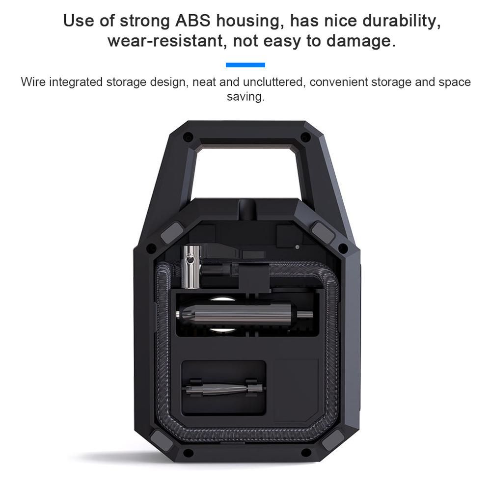 Car Air Pump 120PSI Electric Air Compressor Portable Digital Tire Inflator Support Preset Pressure Auto-Off Function with LED Light for Car Motorcycle Bicycle Tires Balls