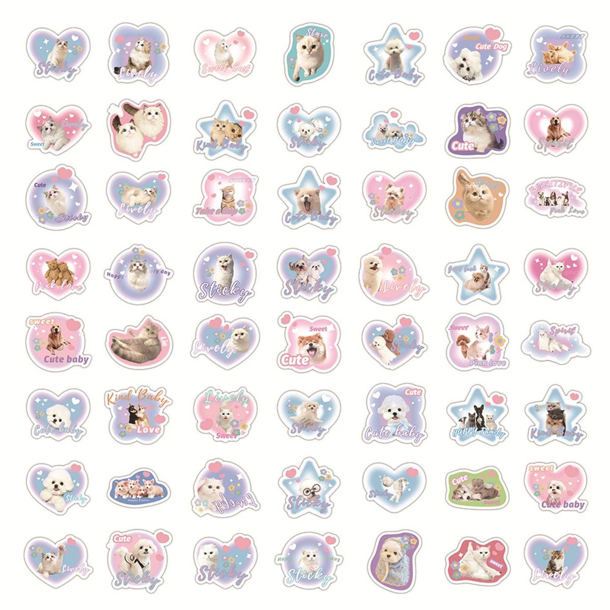60Pcs Cartoon Stickers DIY Phone Laptop Tablet Notebook Graffiti Stickers