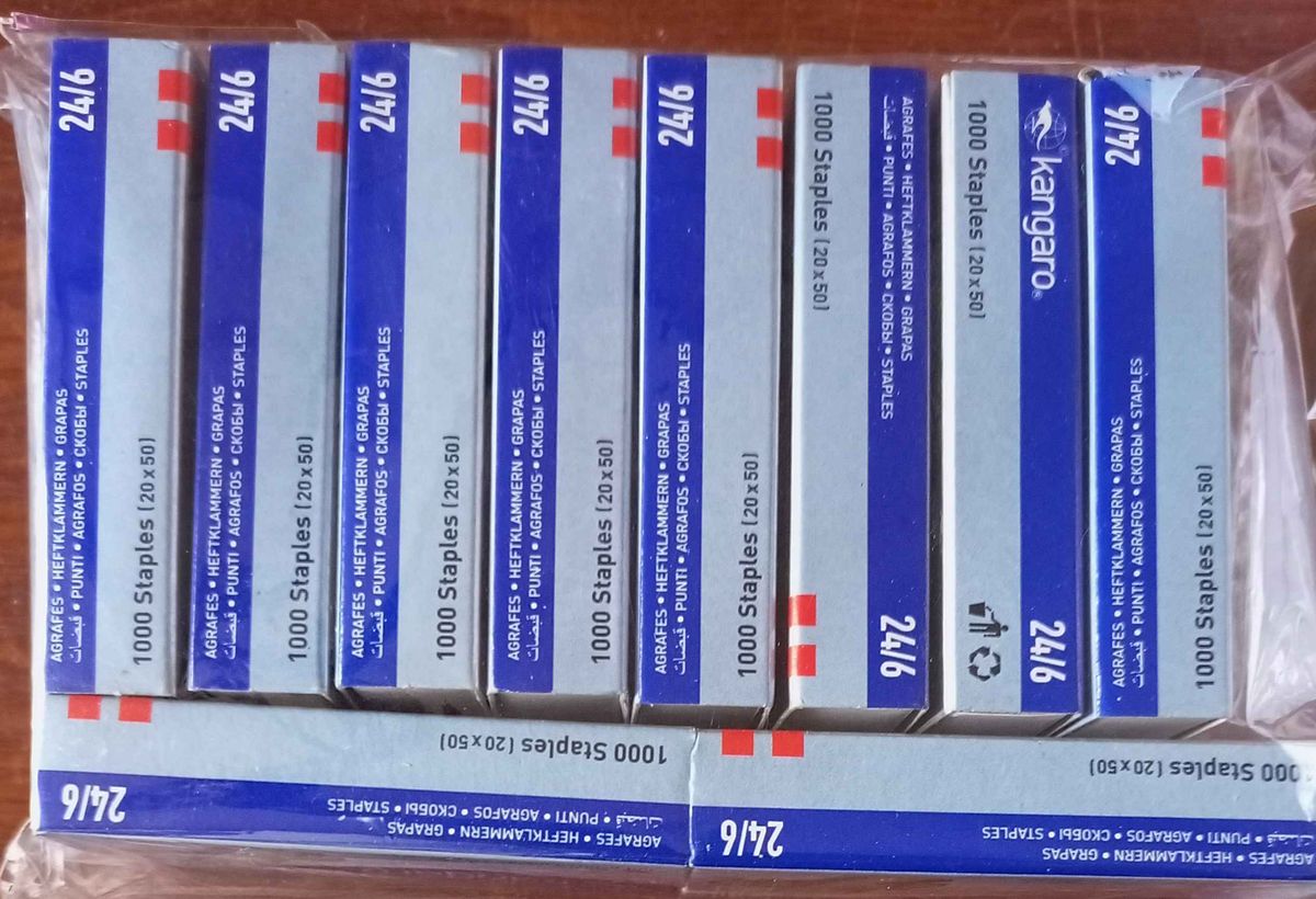 Staple Pin - Kangaroo 24/6 Staple Pins - 10 Packs X 1000 Pins