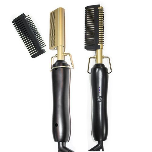 2IN1 Hot Electric Heating Hair Straightener/Curlier Comb