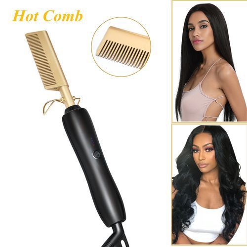 2IN1 Hot Electric Heating Hair Straightener/Curlier Comb