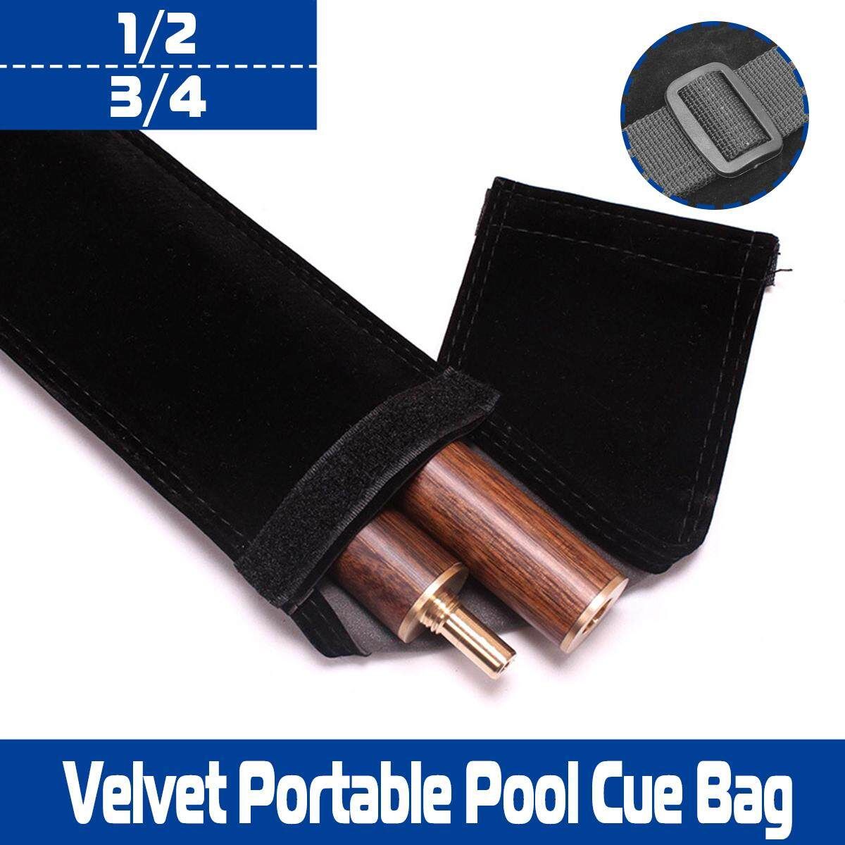 1/2 3/4 Velluto Portable Billiard Case Carry Pool Stick Portante Coprire Apricot