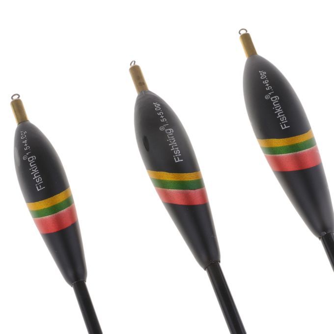 3pcs Balsa Wood Floats Bobbers Buoy Copper Head Long Casting