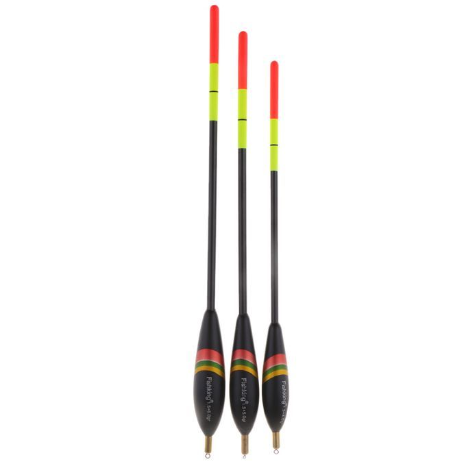3pcs Balsa Wood Floats Bobbers Buoy Copper Head Long Casting