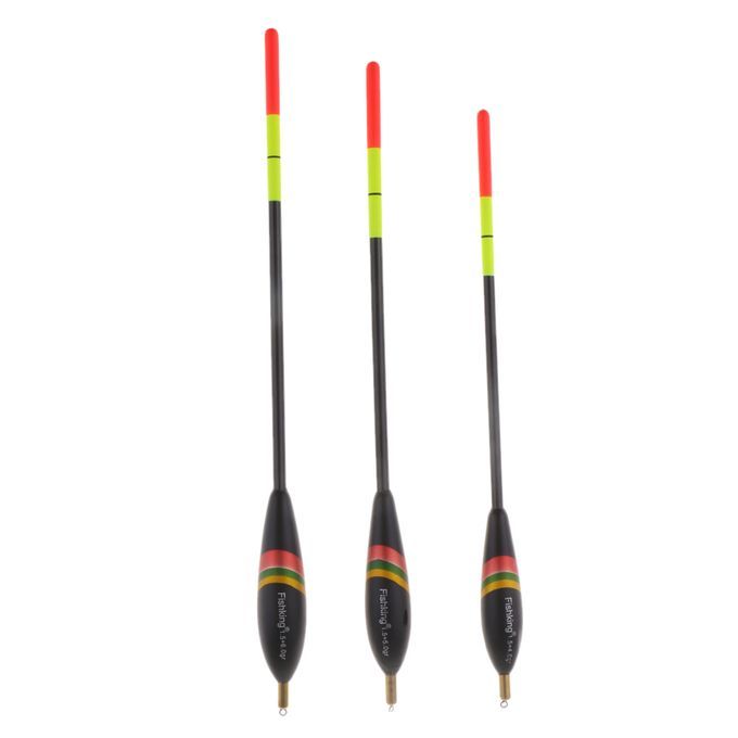 3pcs Balsa Wood Floats Bobbers Buoy Copper Head Long Casting