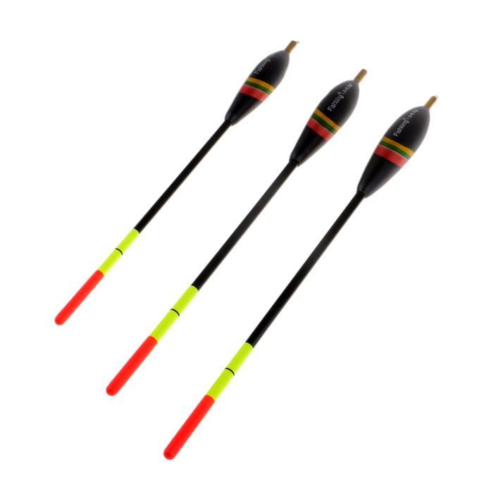 3pcs Balsa Wood Floats Bobbers Buoy Copper Head Long Casting