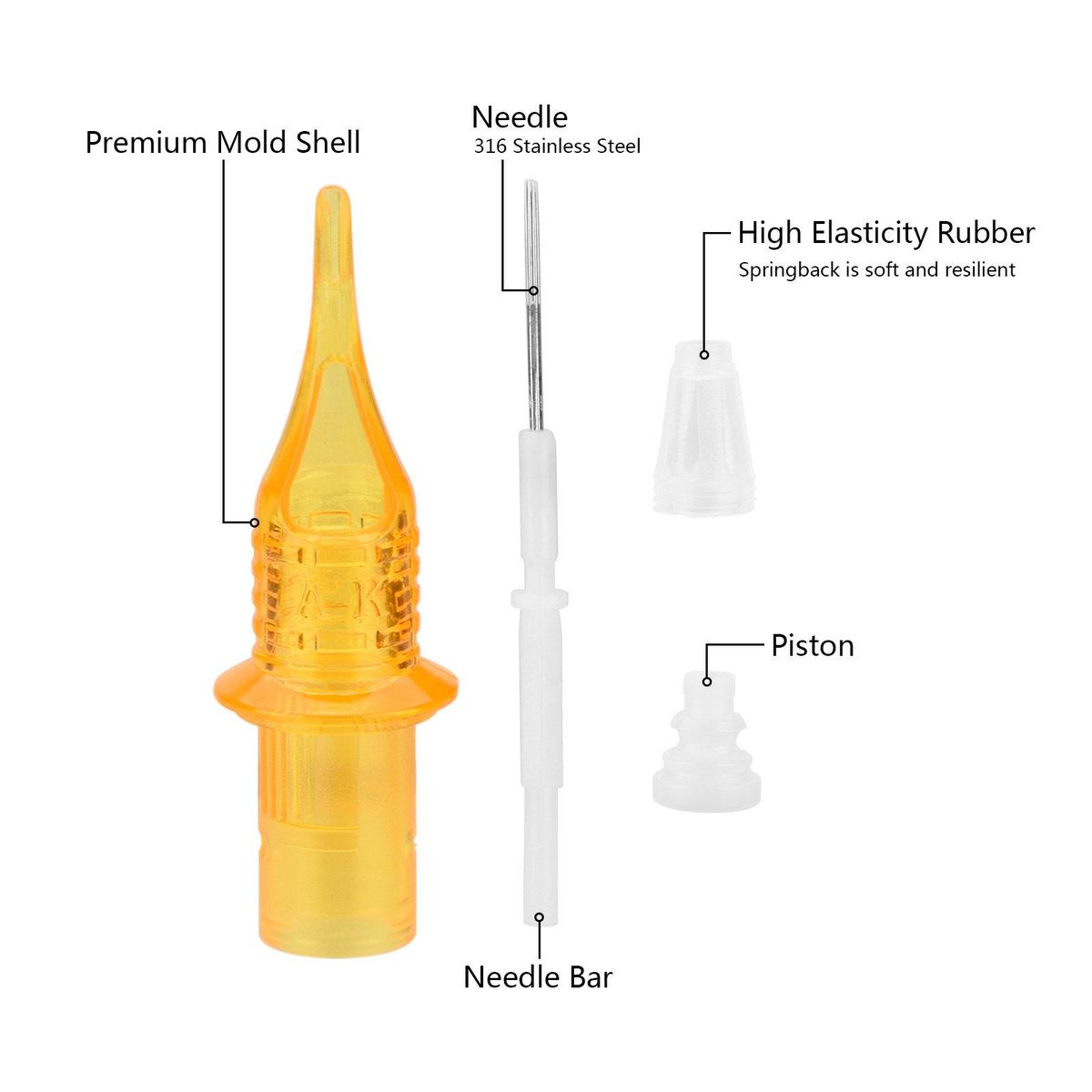 ATOMUS Tattoo Needles Cartridges Disposable 10pcs Tattoo Machine Cartridge Needle Tattoo Tools Kit Tattoo Supplies for Rotary Tattoo Machine Cordless Tattoo Pen