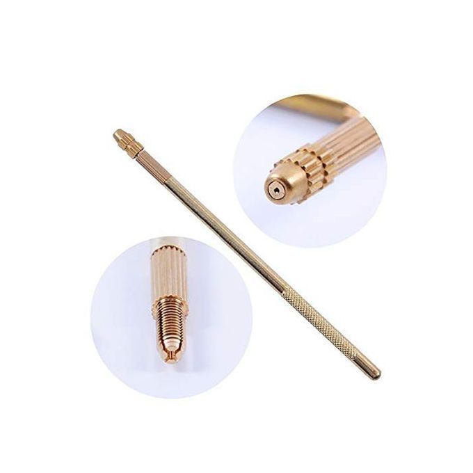 4Pcs Ventilating Needles Brass Holder For Lace Wig Needle