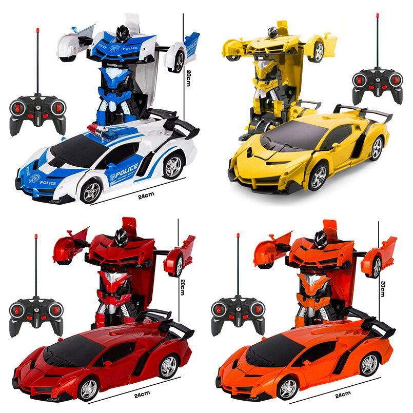 2 In 1 Electric RC Car Transformation Robots Children Boys T