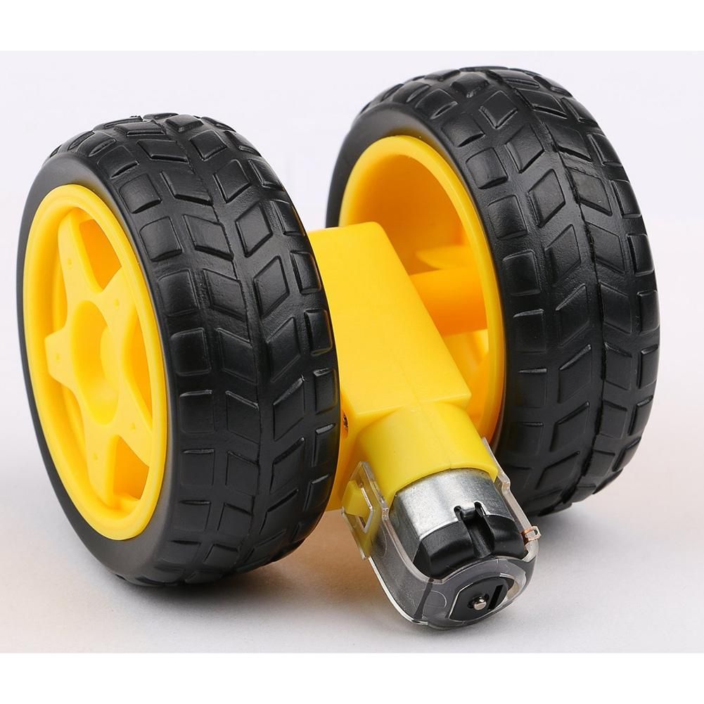 4PCS DC Electric Motor  Plastic TT Motor Tire Wheel Dual Shaft Gear Motor TT Gearbox Engine for Smart Car