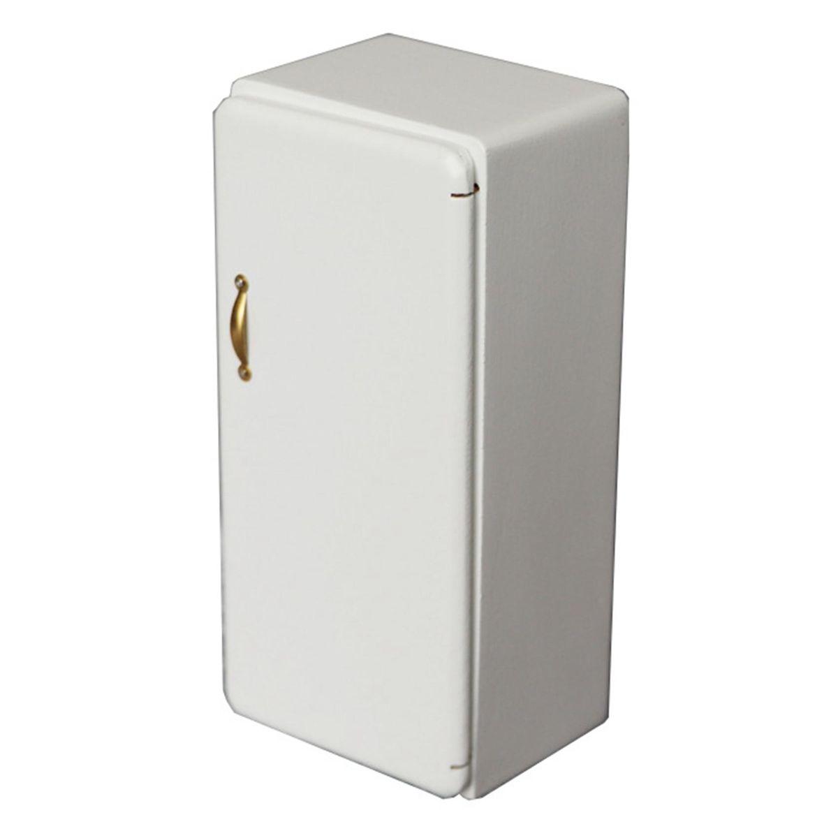1/12 Scale Dollhouse Miniature Wooden Single Door Refrigerator Simulation Fridge Model for Doll House Decoration Toy