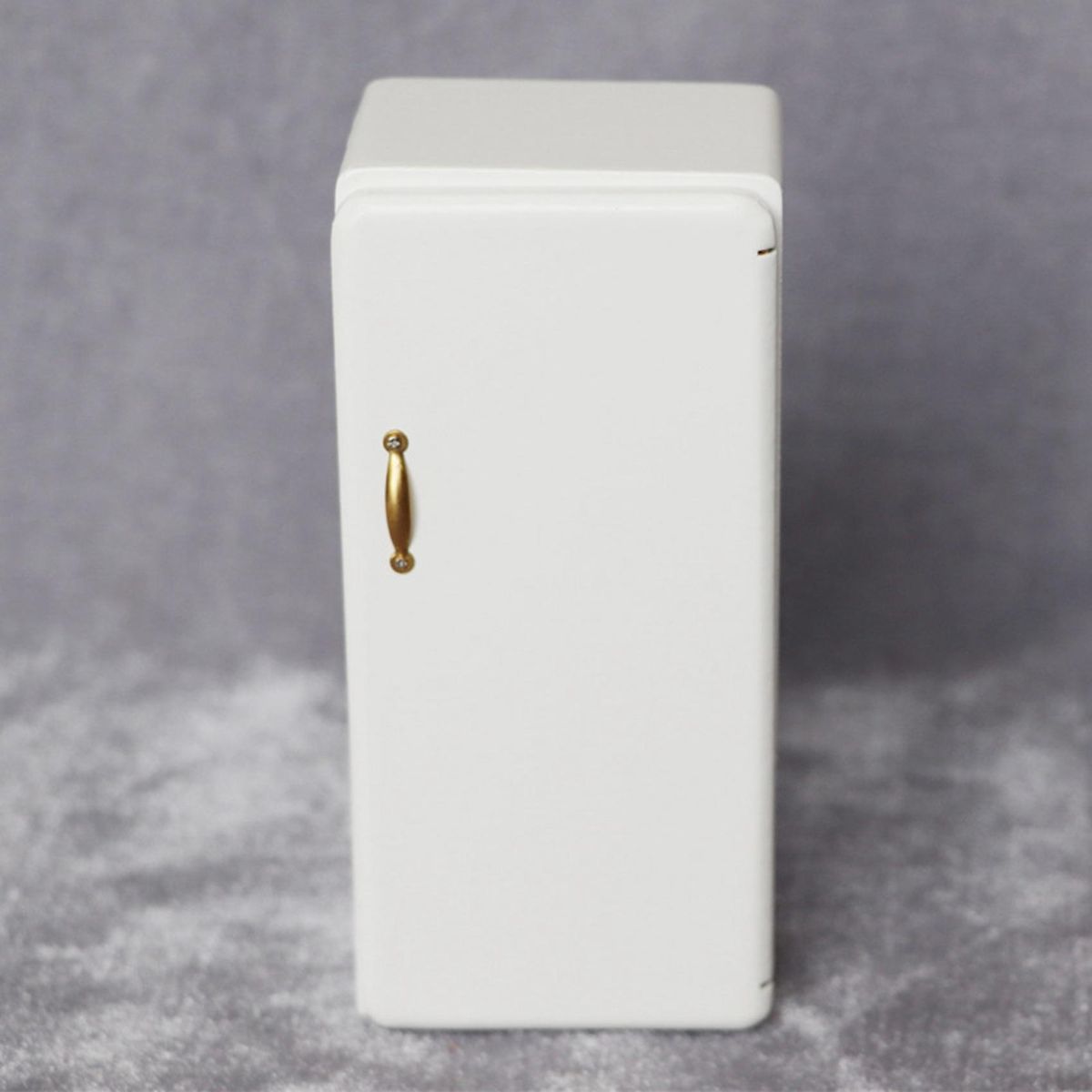 1/12 Scale Dollhouse Miniature Wooden Single Door Refrigerator Simulation Fridge Model for Doll House Decoration Toy