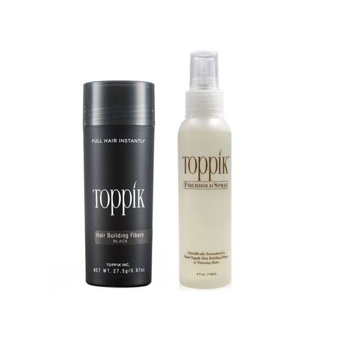 27.5g Black Hair Building Fiber + Milky Holding Spray
