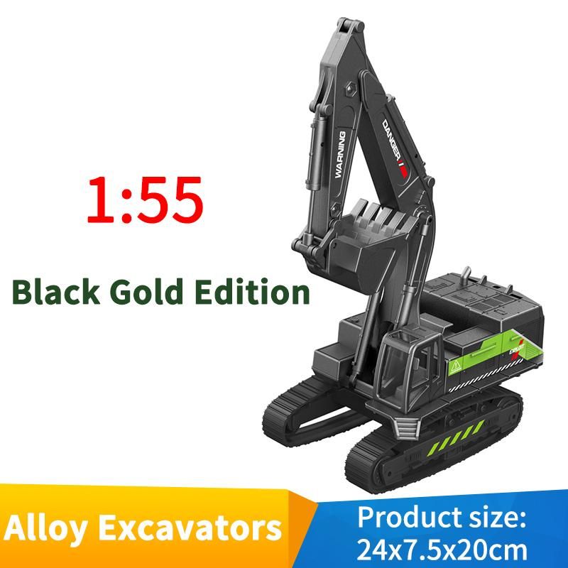 1:55 Alloy Excavator Simulation  Engineering Vehicles Model Car TruToys Crane Bulldozer Forklift Toys for Boys Birthday Gift