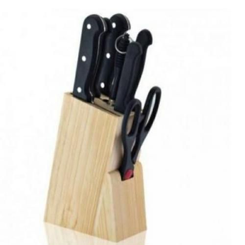 Sterling Silver Knife Set With Wooden Holder