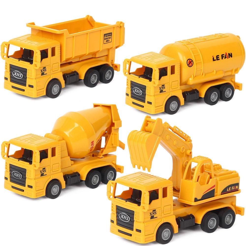 Children's Inertia Car Excavator Boomerang Car Baby Mixer TruRoad Roller Non-Remote Control ClEngineering Car Toys