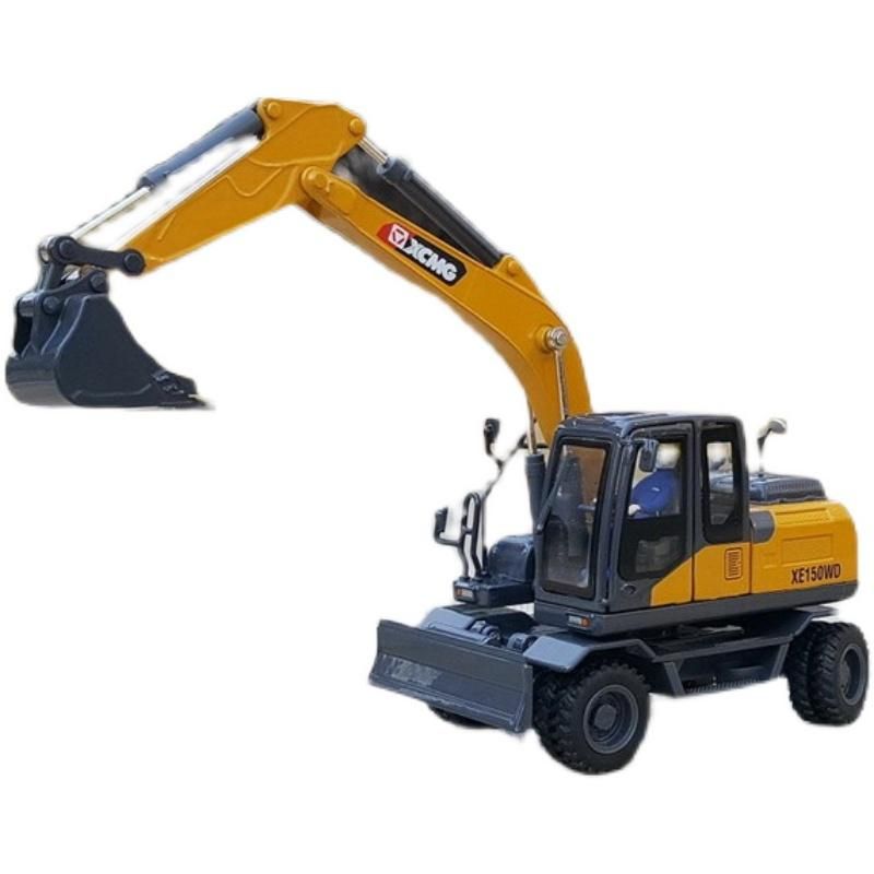 X1:50 Scale Wheel Excavator XE150WD Small Dig Die Cast Construction Machinery Alloy Model Static Gift Display Ornament Show